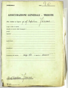 Napoleone Giovanni Fiumi's personal file (1940-1948), cover